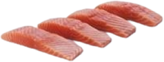 Zalmmoot (met huid) strook 5 st